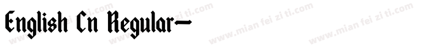English Cn Regular字体转换